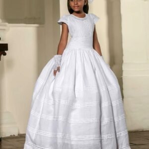 Vestido primera comunión bordado en sesgo