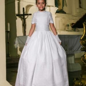 Vestido primera comunión manga corta