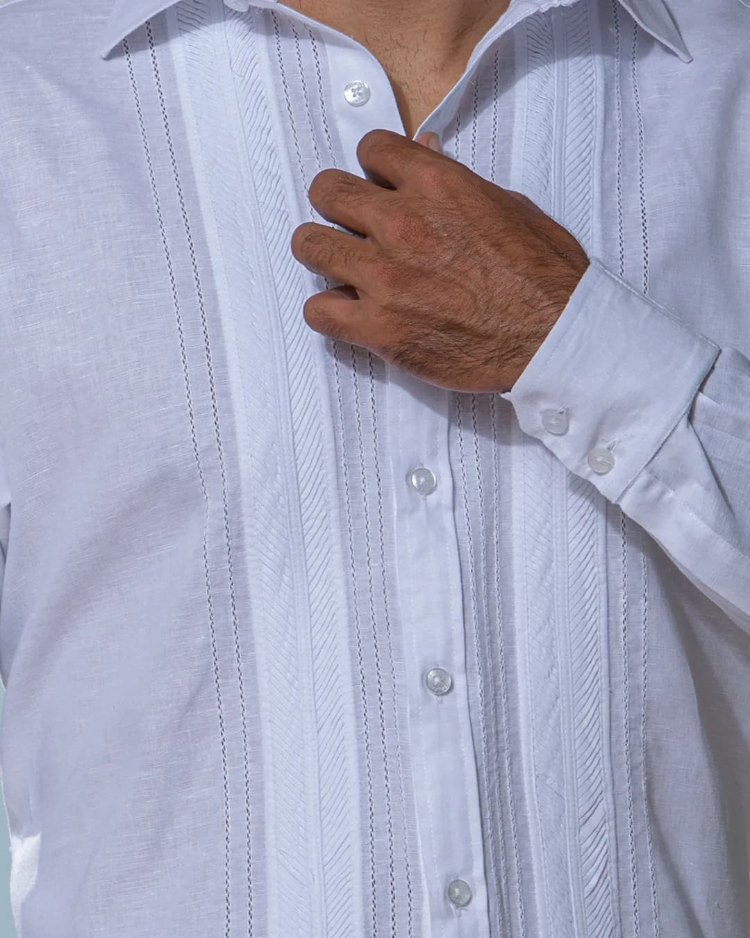 Guayabera y Camisa Artesanal Alforzas Espiga y Randas 2 Guayabera y camisa artesanal