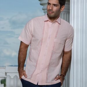 Guayabera y Camisa Artesanal Rosa