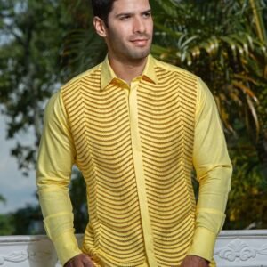 Guayabera y Camisa Artesanal Amarilla