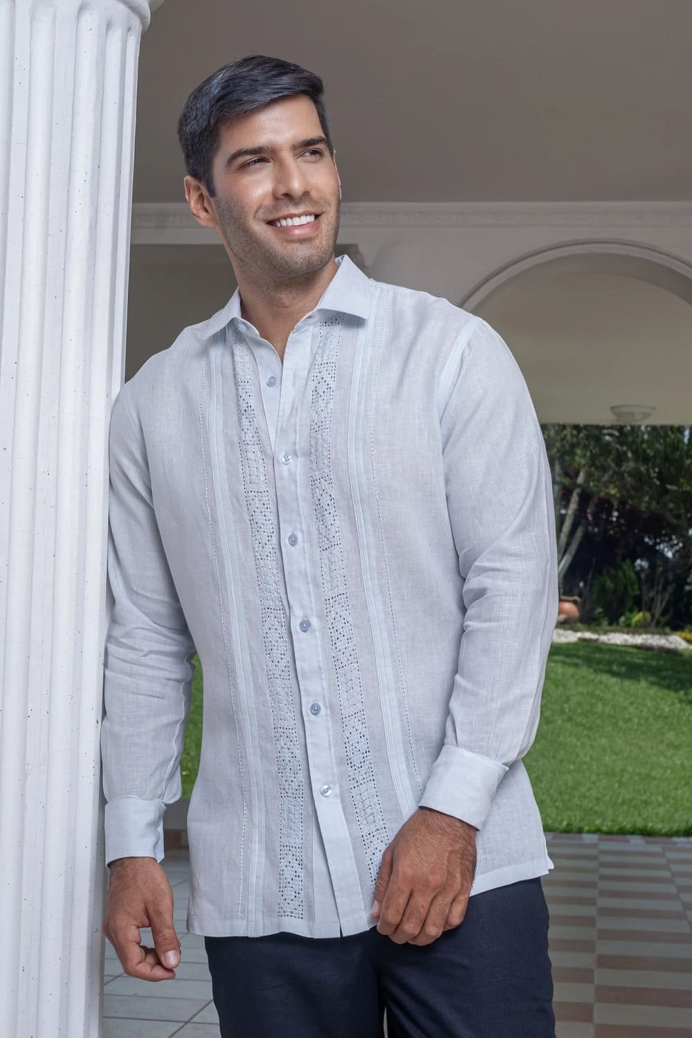 Camisa Guayabera Blanca Calada