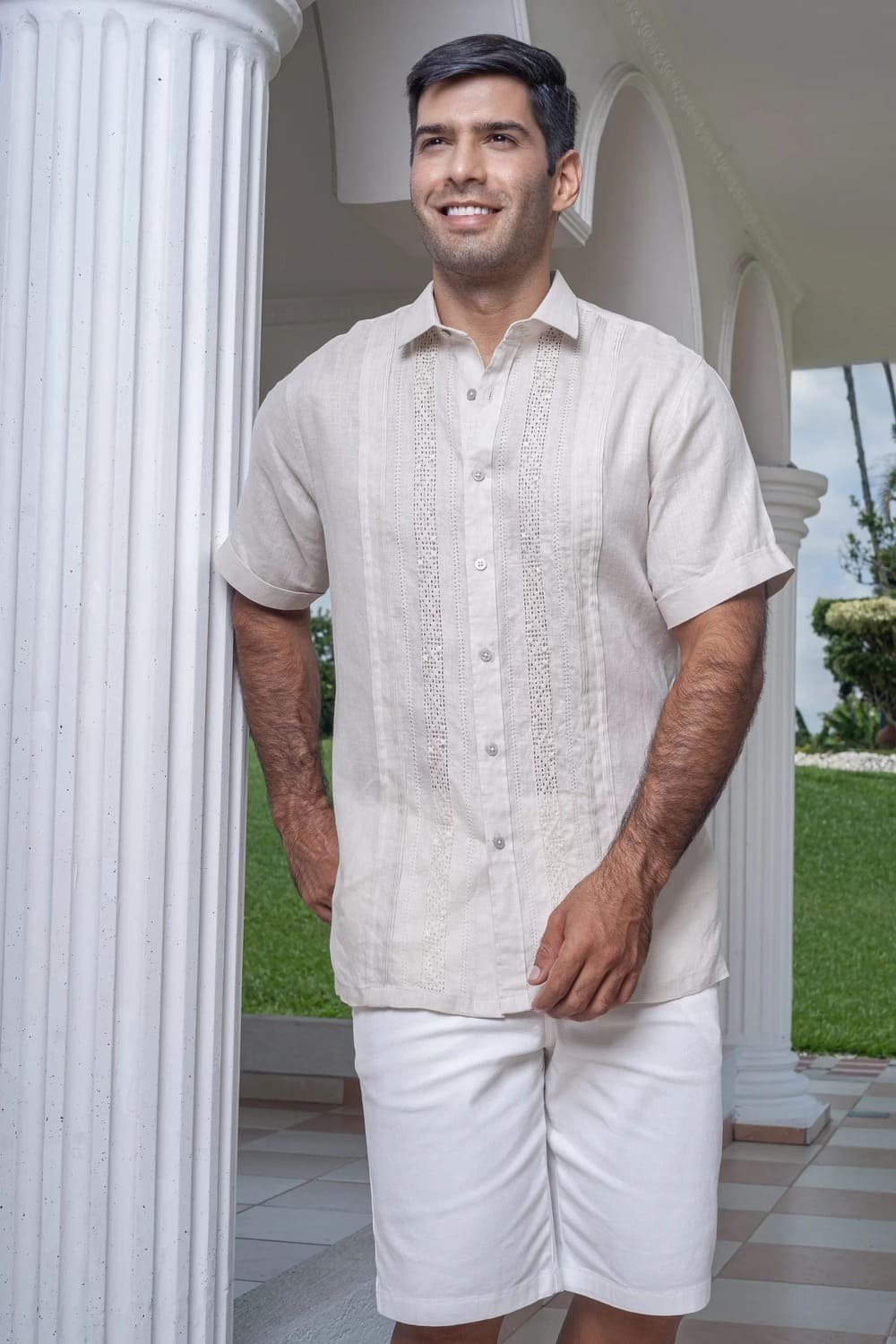 Camisa Guayabera Beige