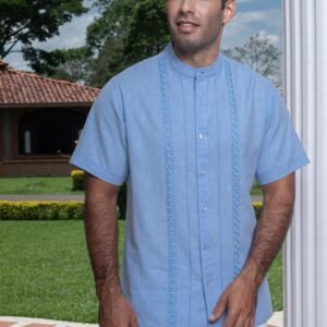 Camisa Guayabera Azul Celeste