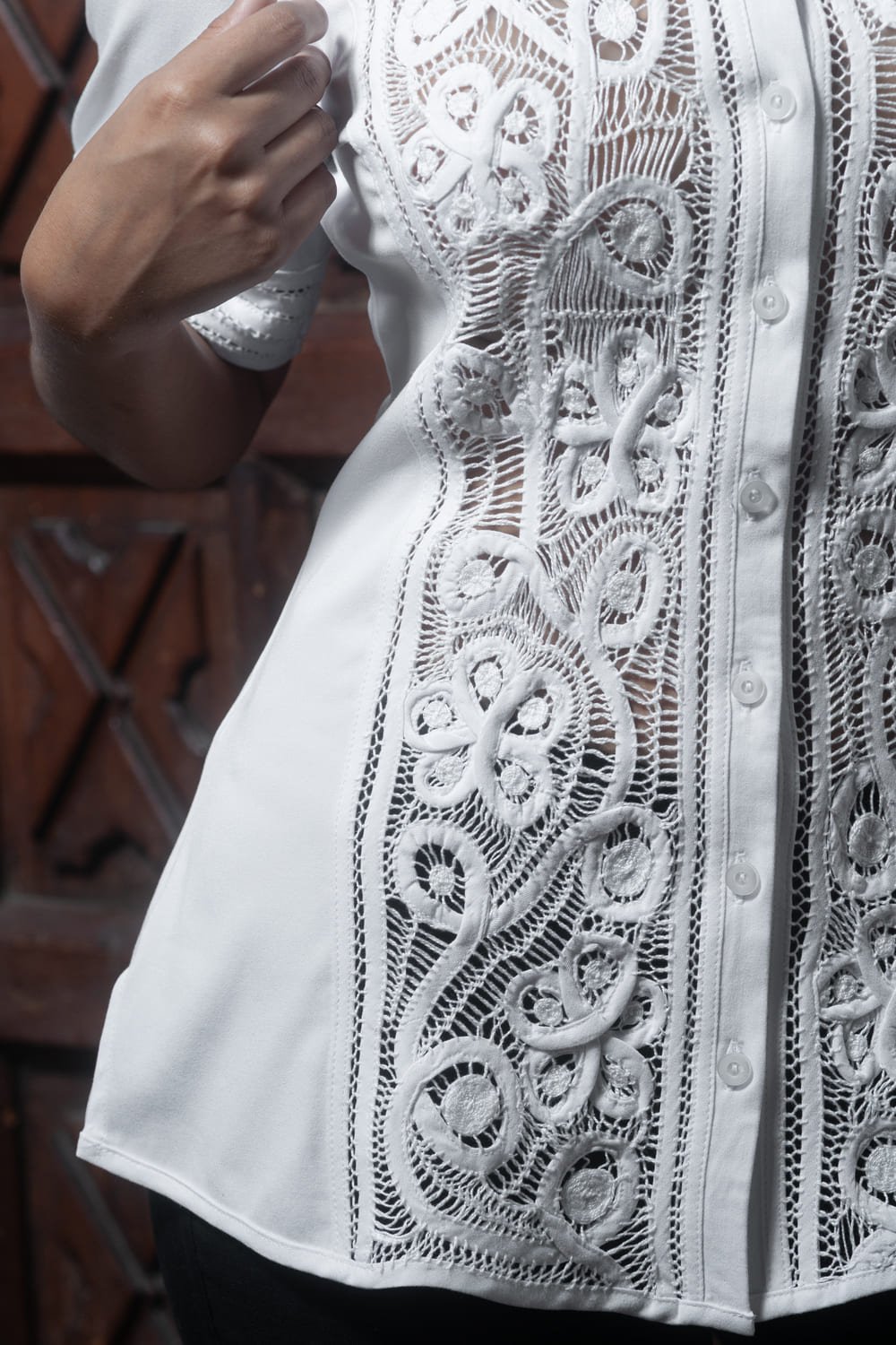 Blusa Manga Corta Bordada a Mano en Patecabra 4 Blusa Manga Corta Bordada a Mano en Patecabra