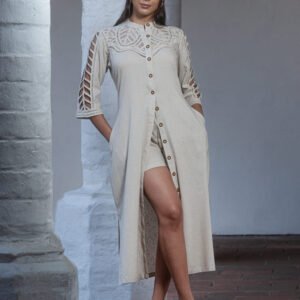 Caftán en Sesgo Bordada a Mano