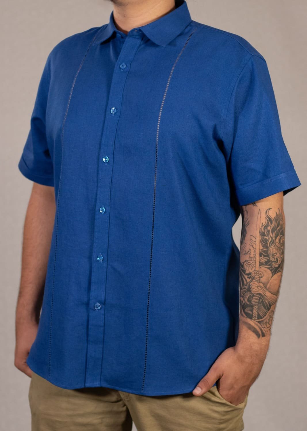 Camisa Basica Manga Corta 100% LINO MANZUR - FRIXIO 2 Camisa Basica Manga Corta 100% LINO MANZUR - FRIXIO - Imagen 2