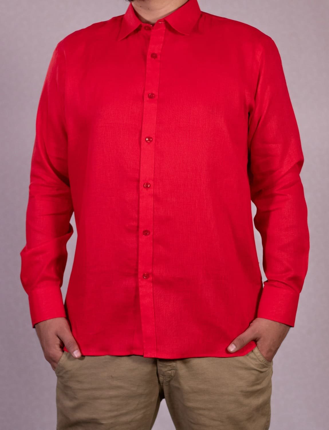 Camisa Basica Manga Larga 100% LINO MANZUR - FRIXIO 3 Camisa Basica Manga Larga 100% LINO MANZUR - FRIXIO - Imagen 3