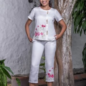 Conjunto Blanco Bordado - Jardines al Alba - Herencia del SOL - Nueva Colección 2024